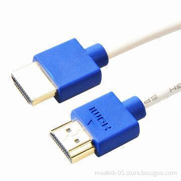 HDMI® Slim Cables with 19-pin, Male Connectors, Version 1.3 and 1.4
